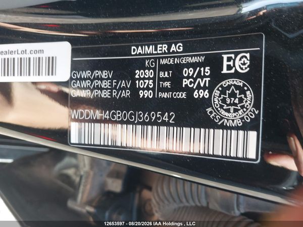 2016 MERCEDES-BENZ B250