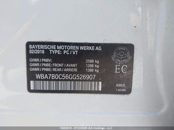 2016 BMW 750 XI