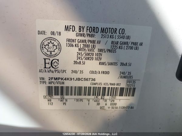 2018 FORD EDGE TITANIUM