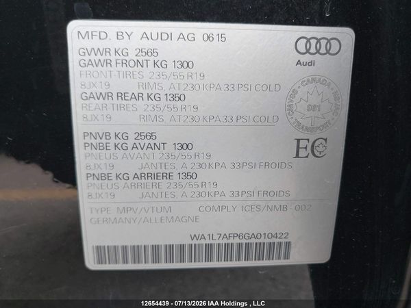 2016 AUDI Q5 TECHNIK