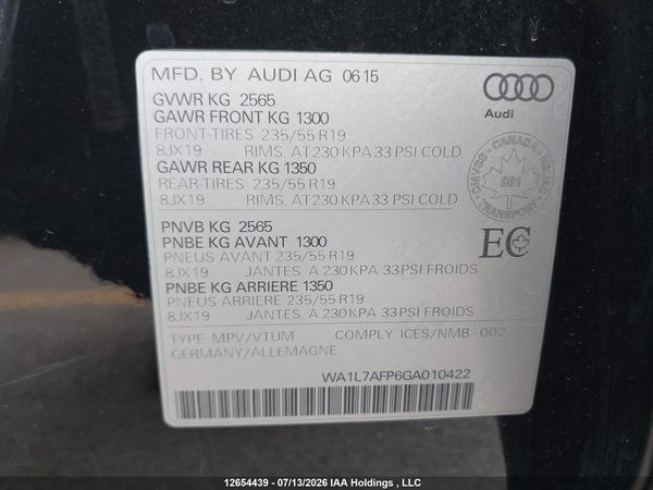 2016 AUDI Q5 TECHNIK