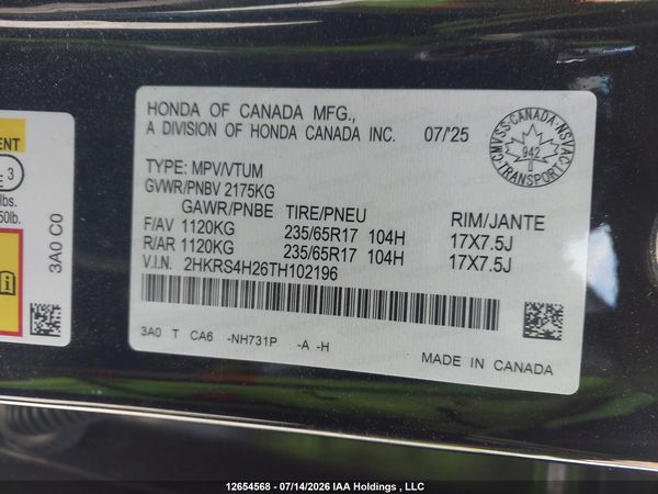 2026 HONDA CR-V LX — I9