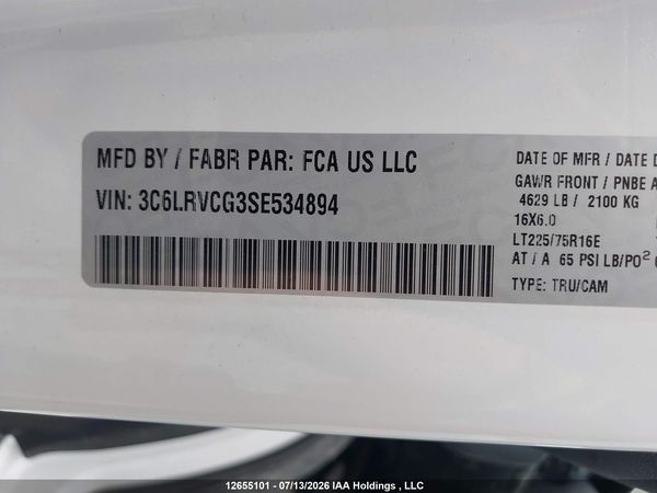2025 RAM PROMASTER 2500 2500 HIGH