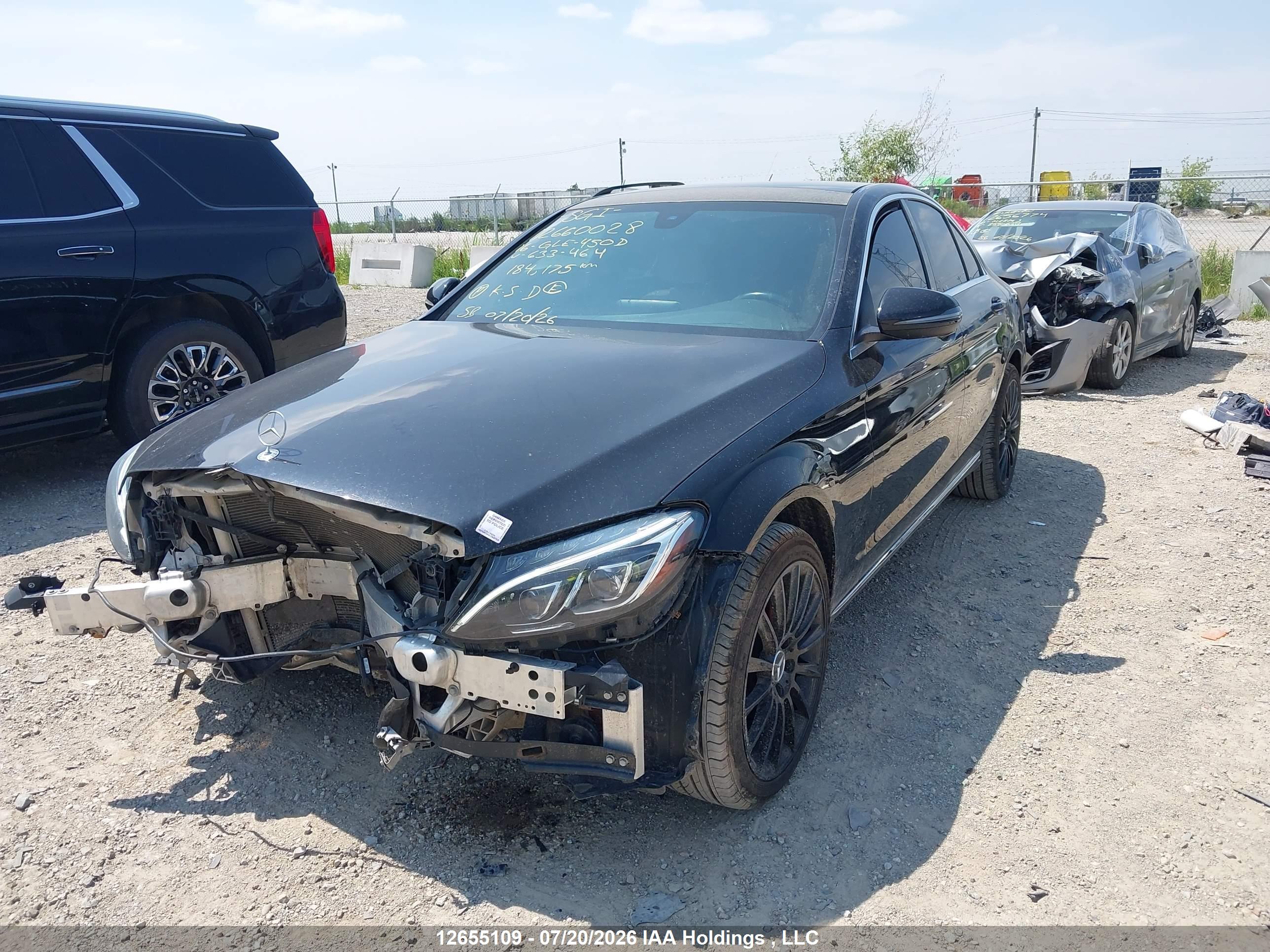 2016 MERCEDES-BENZ C 300 4MATIC — I2