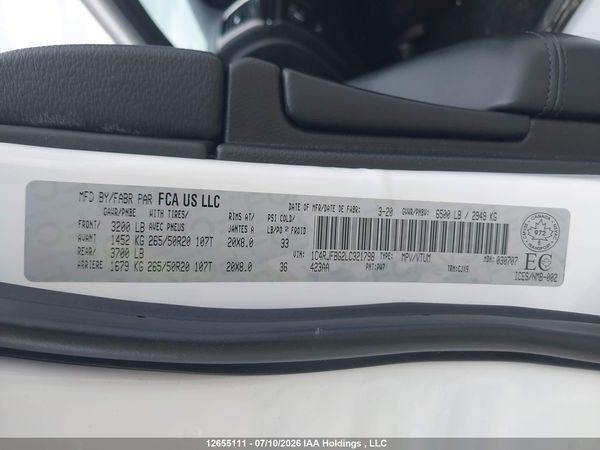 2020 JEEP GRAND CHEROKEE LIMITED