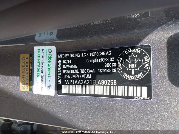 2014 PORSCHE CAYENNE PLATINUM EDITION