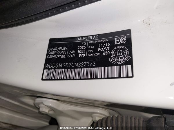 2016 MERCEDES-BENZ CLA 250 4MATIC