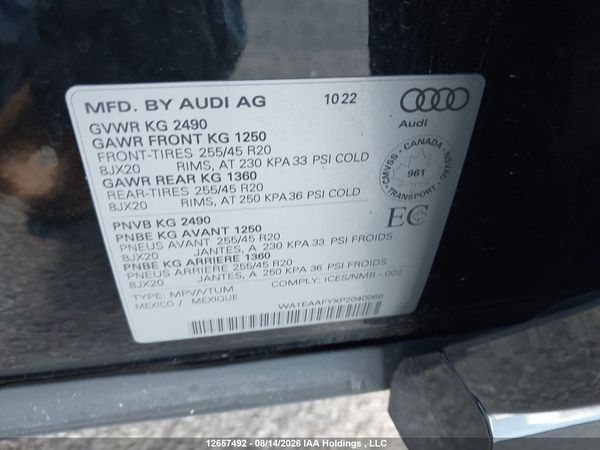 2023 AUDI Q5 45 PROGRESSIV