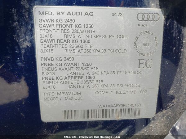 2023 AUDI Q5 KOMFORT 45