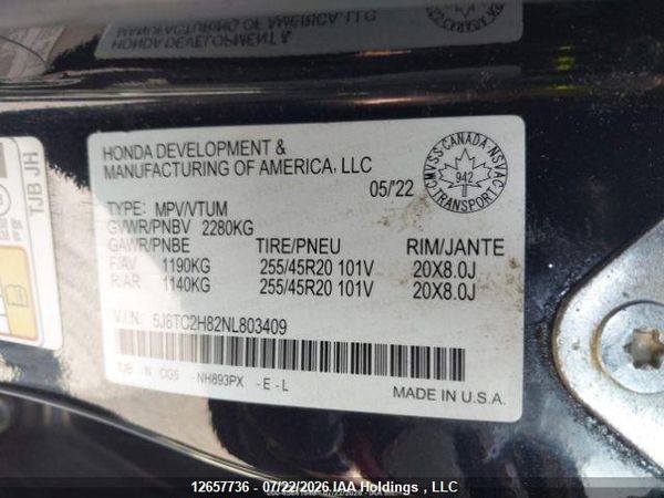 2022 ACURA RDX — I10