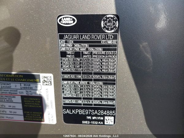 2025 LAND ROVER RANGE ROVER P530 SE LWB 7 SEAT — I9