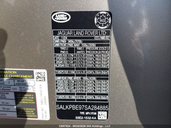 2025 LAND ROVER RANGE ROVER P530 SE LWB 7 SEAT — I19