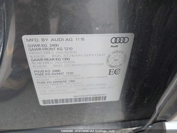 2016 AUDI Q5 PROGRESSIV/S-LINE