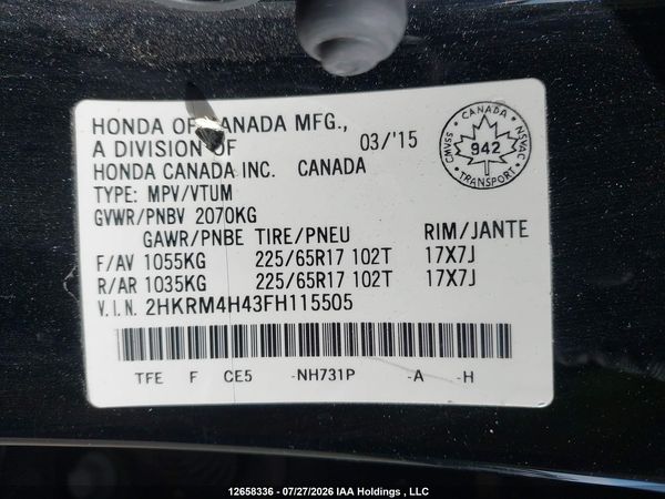 2015 HONDA CR-V SE