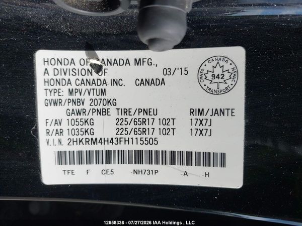 2015 HONDA CR-V SE