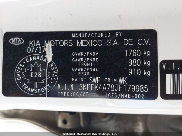 2018 KIA FORTE LX