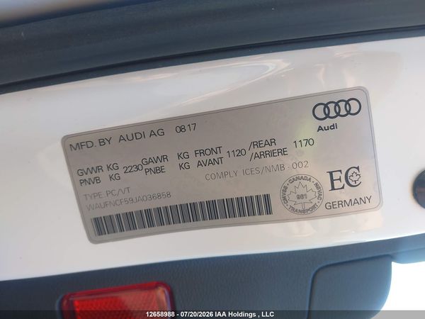2018 AUDI A5 2.0T TECHNIK
