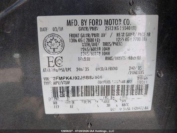 2018 FORD EDGE SEL