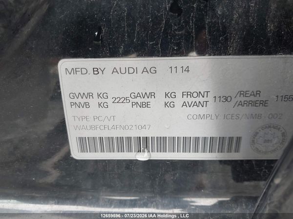 2015 AUDI A4 2.0T KOMFORT PLUS