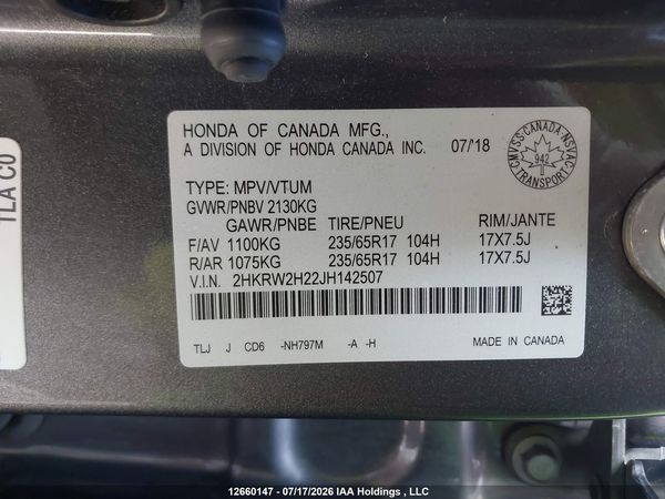 2018 HONDA CR-V LX