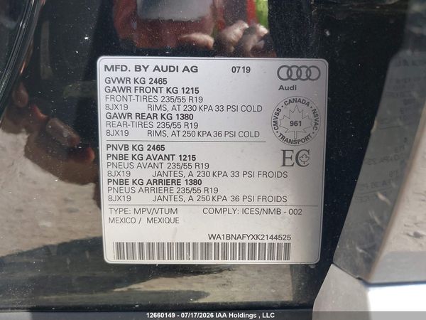 2019 AUDI Q5 PREMIUM PLUS