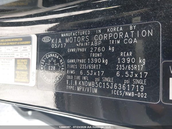 2018 KIA SEDONA LX