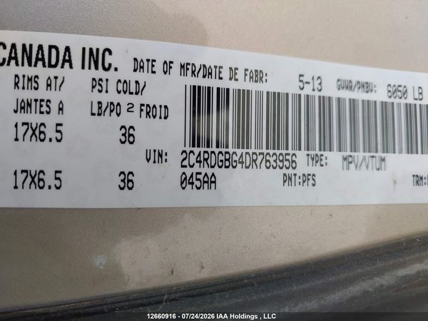 2013 DODGE GRAND CARAVAN SE/SXT