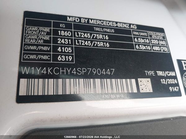 2025 MERCEDES-BENZ SPRINTER 2500 907 (VS30)