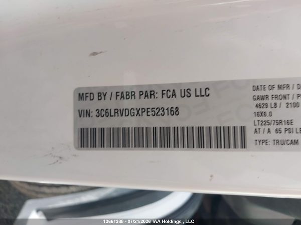 2023 RAM PROMASTER 2500 2500 HIGH