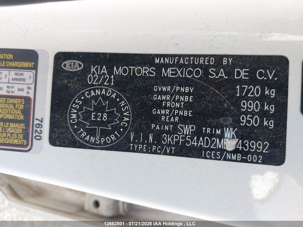 2021 KIA FORTE EX