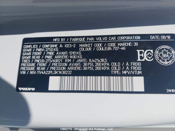 2019 VOLVO XC90 INSCRIPTION