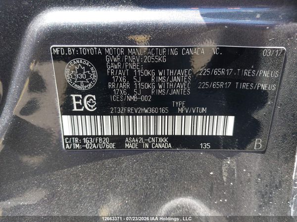 2017 TOYOTA RAV4 LE