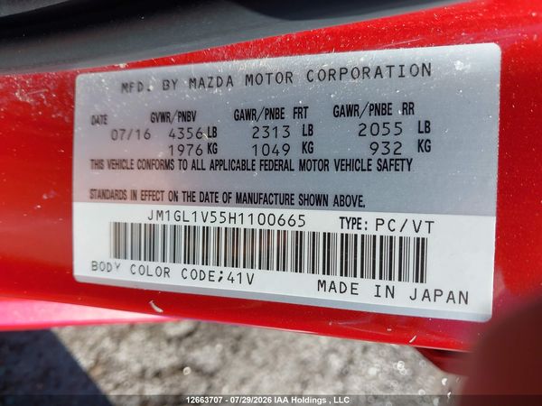 2017 MAZDA 6 TOURING