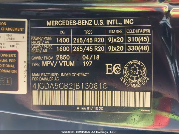 2018 MERCEDES-BENZ GLE 400 4MATIC
