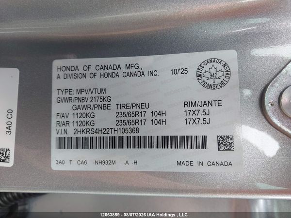 2026 HONDA CR-V LX
