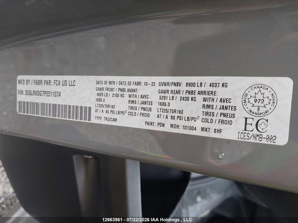 2023 RAM PROMASTER 2500 2500 HIGH