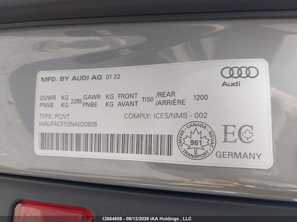2022 AUDI A5 45 PROGRESSIV