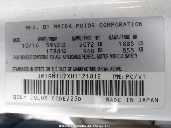 2017 MAZDA 3 Sport
