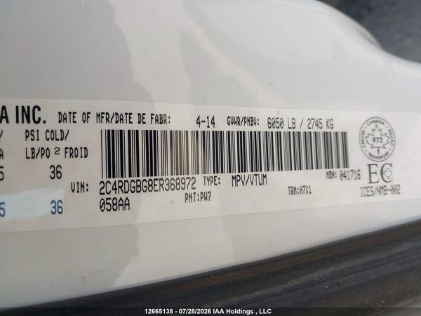 2014 DODGE GRAND CARAVAN SE/SXT