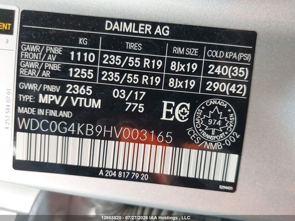 2017 MERCEDES-BENZ GLC 300 4MATIC