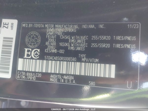 2024 TOYOTA GRAND HIGHLANDER XLE/LIMITED