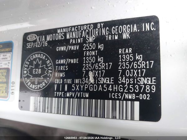 2017 KIA SORENTO LX/L