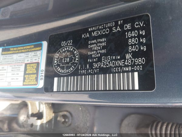 2022 KIA RIO LX PREMIUM/LX+