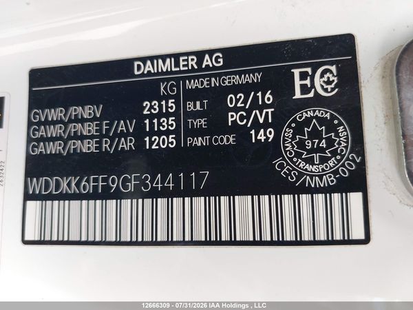 2016 MERCEDES-BENZ E 400 E400 — I9