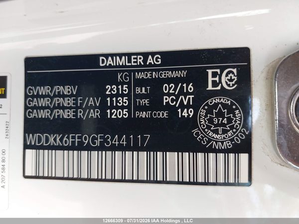 2016 MERCEDES-BENZ E 400 E400 — I18