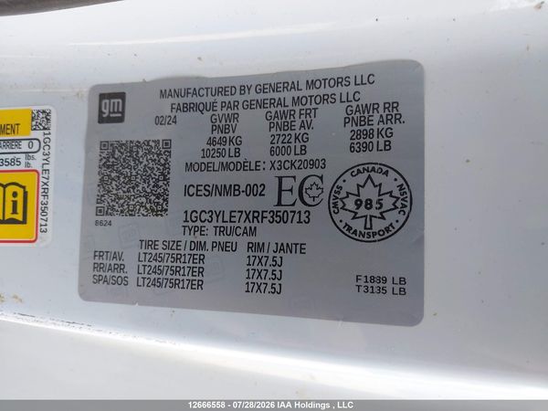2024 CHEVROLET SILVERADO K2500 HEAVY DUTY — I9