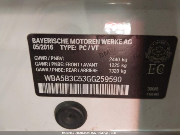 2016 BMW 535I XDRIVE