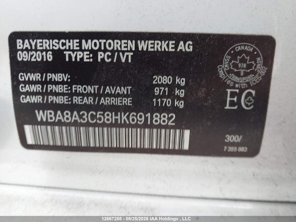 2017 BMW 320I XDRIVE