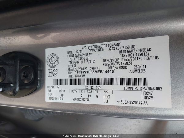 2021 FORD F-150 XLT
