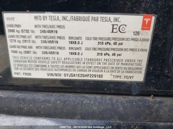 2017 TESLA MODEL S — I9